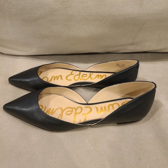 NIB SAM EDELMAN Rodney d'Orsay Black Pointy Flats- Size 9.5 - Picture 4 of 5